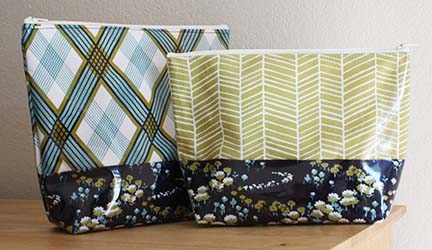 Vinyl Covered Zippered Pouches