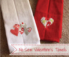 Tutorial Tuesday: No Sew Valentine’s Towels